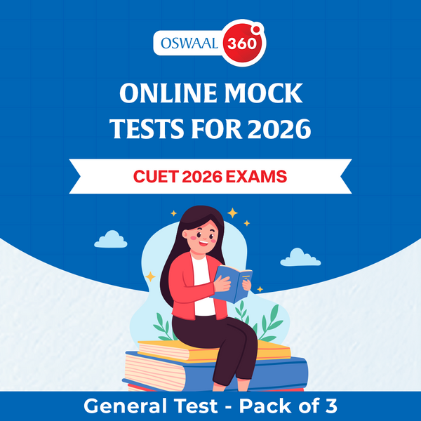 Oswaal CUET - General Test - Exclusive Online Mock Tests For 2026 Exams - Pack of 3