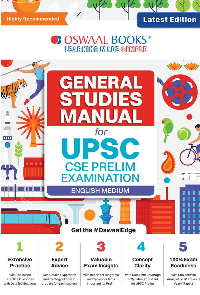 General Studies Manual for UPSC CSE Prelim Examination |  GS Book English Medium - Latest Edition Oswaal Books and Learning Private Limited