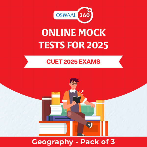 Oswaal CUET - Geography - Exclusive Online Mock Tests For 2025 Exams - Pack of 3