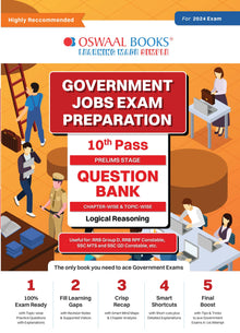 Government Exams Question Bank 10th Pass | Logical Reasoning | for 2024 Exam Oswaal Books and Learning Private Limited