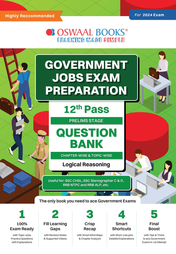 Government Exams Question Bank 12th Pass | Logical Reasoning | for 2024 Exam Oswaal Books and Learning Private Limited