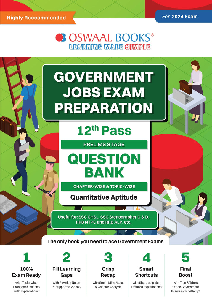 Government Exams Question Bank 12th Pass | Quantitative Aptitude | for 2024 Exam Oswaal Books and Learning Private Limited