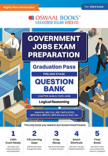 Government Exams Question Bank Graduation Pass | Logical Reasoning | for 2024 Exam Oswaal Books and Learning Private Limited