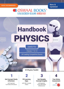 Handbook of Physics Class 11 & 12 | Must Have for JEE / NEET / Engineering & Medical Entrance Exams - Oswaal Books and Learning Pvt Ltd
