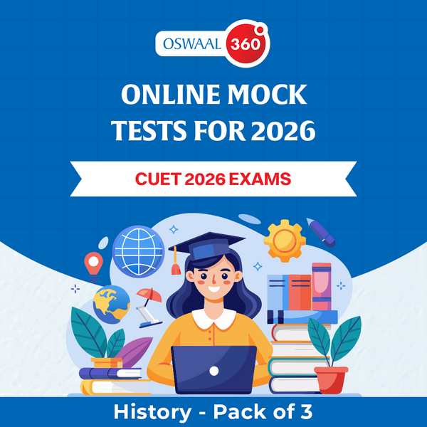 Oswaal CUET - History - Exclusive Online Mock Tests For 2026 Exams - Pack of 3