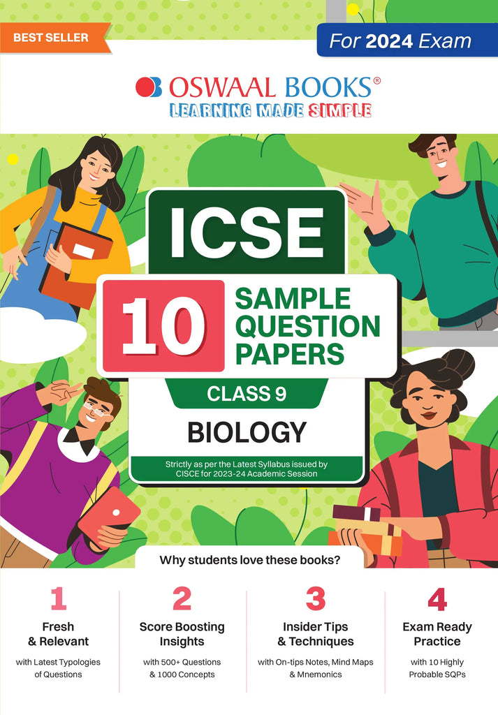 ICSE 10 Sample Question Papers Class 9 Biology For Board Exam 2024 (Based On The Latest CISCE/Oswaal ICSE Specimen Paper)