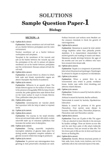 ICSE 10 Sample Question Papers Class 9 Biology For Board Exam 2024 (Based On The Latest CISCE/Oswaal ICSE Specimen Paper)