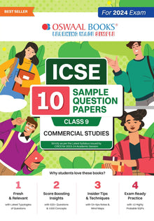 ICSE 10 Sample Question Papers Class 9 Commercial Studies | For 2024 Exams