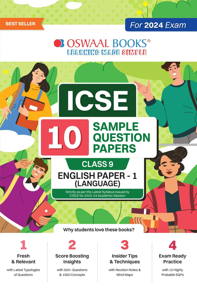 ICSE 10 Sample Question Papers Class 9 English Paper - 1 | For 2024 Exams