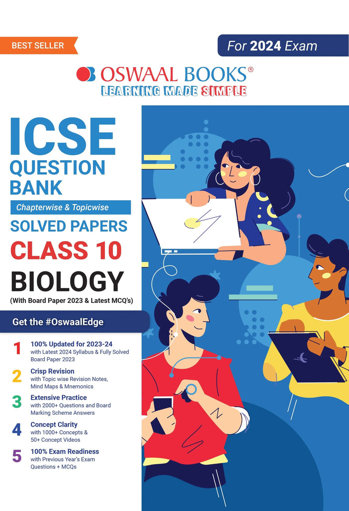 ICSE Question Bank Class 10 Biology Book (2024 Exam) 