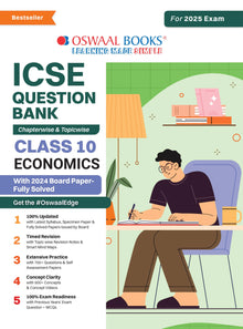 ICSE Question Bank Class 10 Economics | Chapterwise | Topicwise | Solved Papers | For 2025 Board Exams Oswaal Books and Learning Private Limited