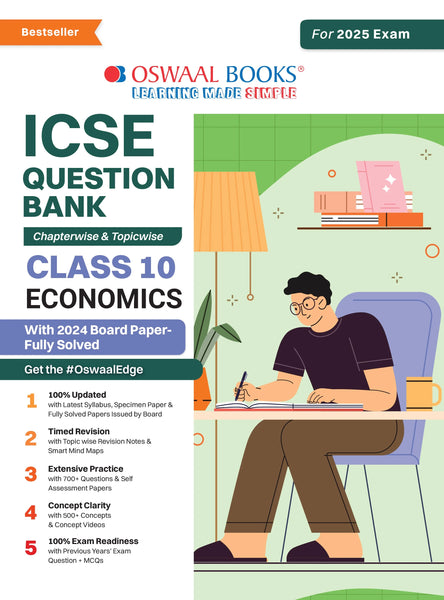 ICSE Question Bank Class 10 Economics | Chapterwise | Topicwise | Solved Papers | For 2025 Board Exams