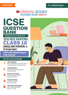 ICSE Question Bank Class 10 English Paper 1 | Chapterwise | Topicwise | Solved Papers | For 2025 Board Exams Oswaal Books and Learning Private Limited