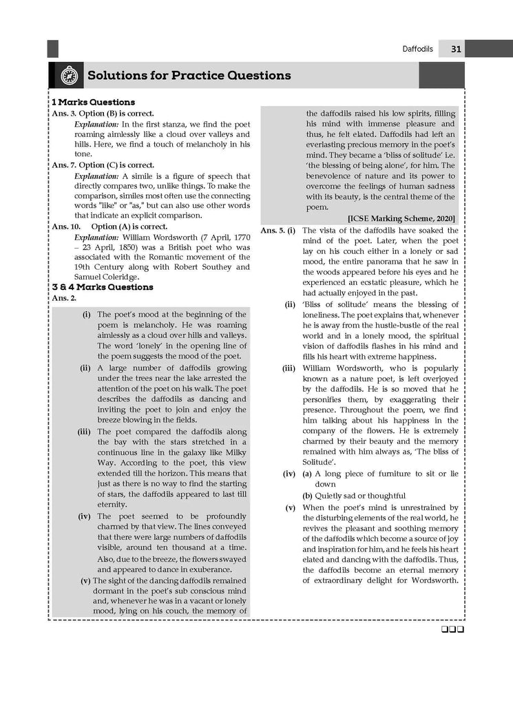 ICSE Question Bank Class 10 English Paper-2 Literature Book (2024 Exam) 