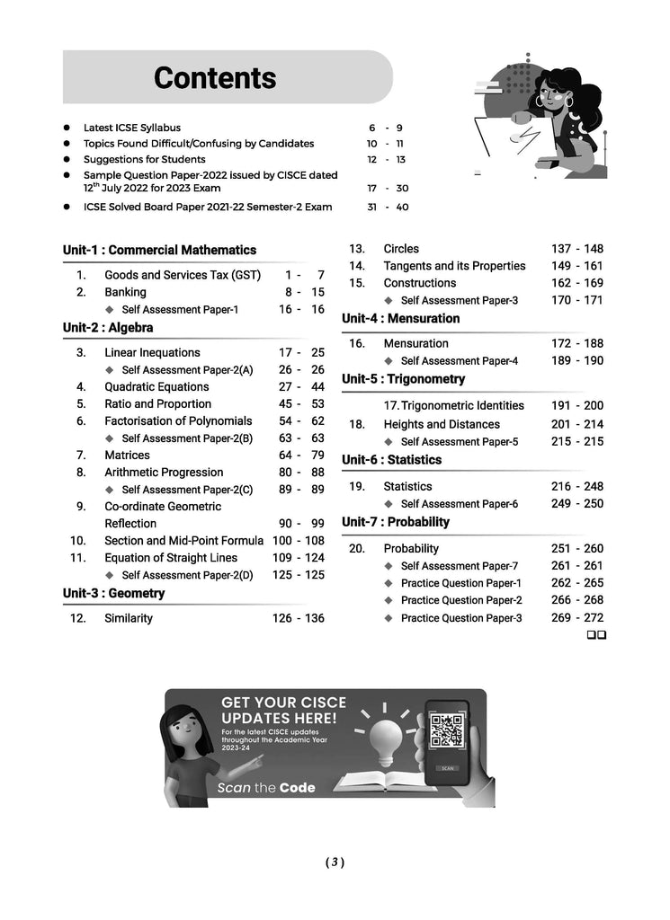 ICSE Question Bank Class 10 Mathematics Book (2024 Exam) 