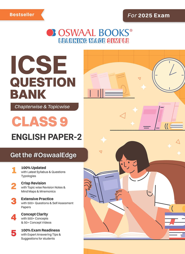 ICSE Question Bank Class 9 English Paper-2 | Chapterwise | Topicwise  | Solved Papers  | For 2025 Exams Oswaal Books and Learning Private Limited