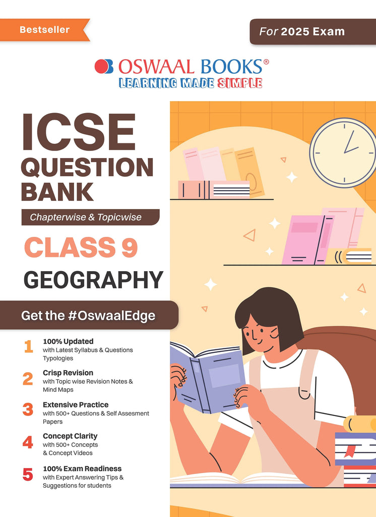ICSE Question Bank Class 9 Geography | Chapterwise | Topicwise  | Solved Papers  | For 2025 Exams Oswaal Books and Learning Private Limited