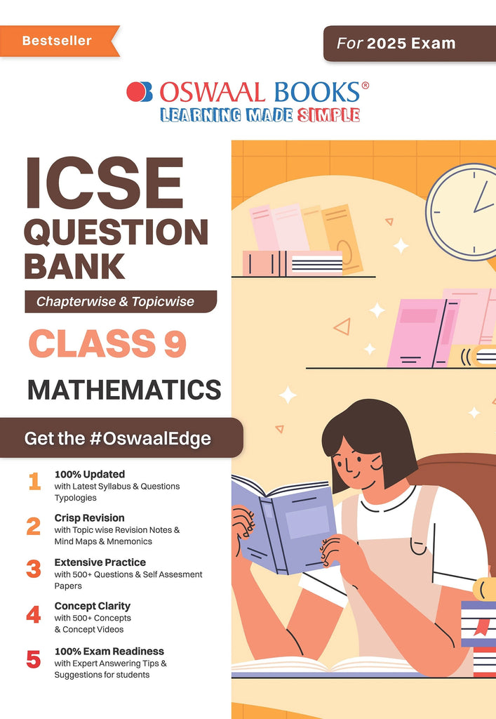 ICSE Question Bank Class 9 Mathematics For 2025 Exams – Oswaal Books