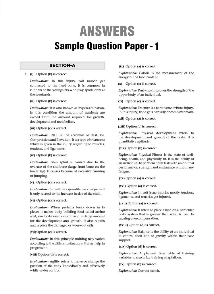 ICSE | 10 Sample Question Papers | Class 10 | Physical Education (For 2025 Exam) Oswaal Books and Learning Private Limited