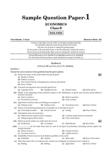 ICSE | 10 Sample Question Papers | Class 9 | Economics (For 2025 Exam) Oswaal Books and Learning Private Limited