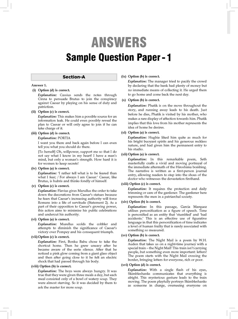 ICSE | 10 Sample Question Papers | Class 9 | English-2 (For 2025 Exam) Oswaal Books and Learning Private Limited