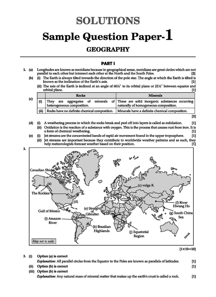 ICSE | 10 Sample Question Papers | Class 9 | Geography (For 2025 Exam) Oswaal Books and Learning Private Limited