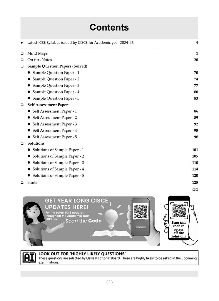 ICSE | 10 Sample Question Papers | Class 9 | History & Civics (For 2025 Exam Oswaal Books and Learning Private Limited