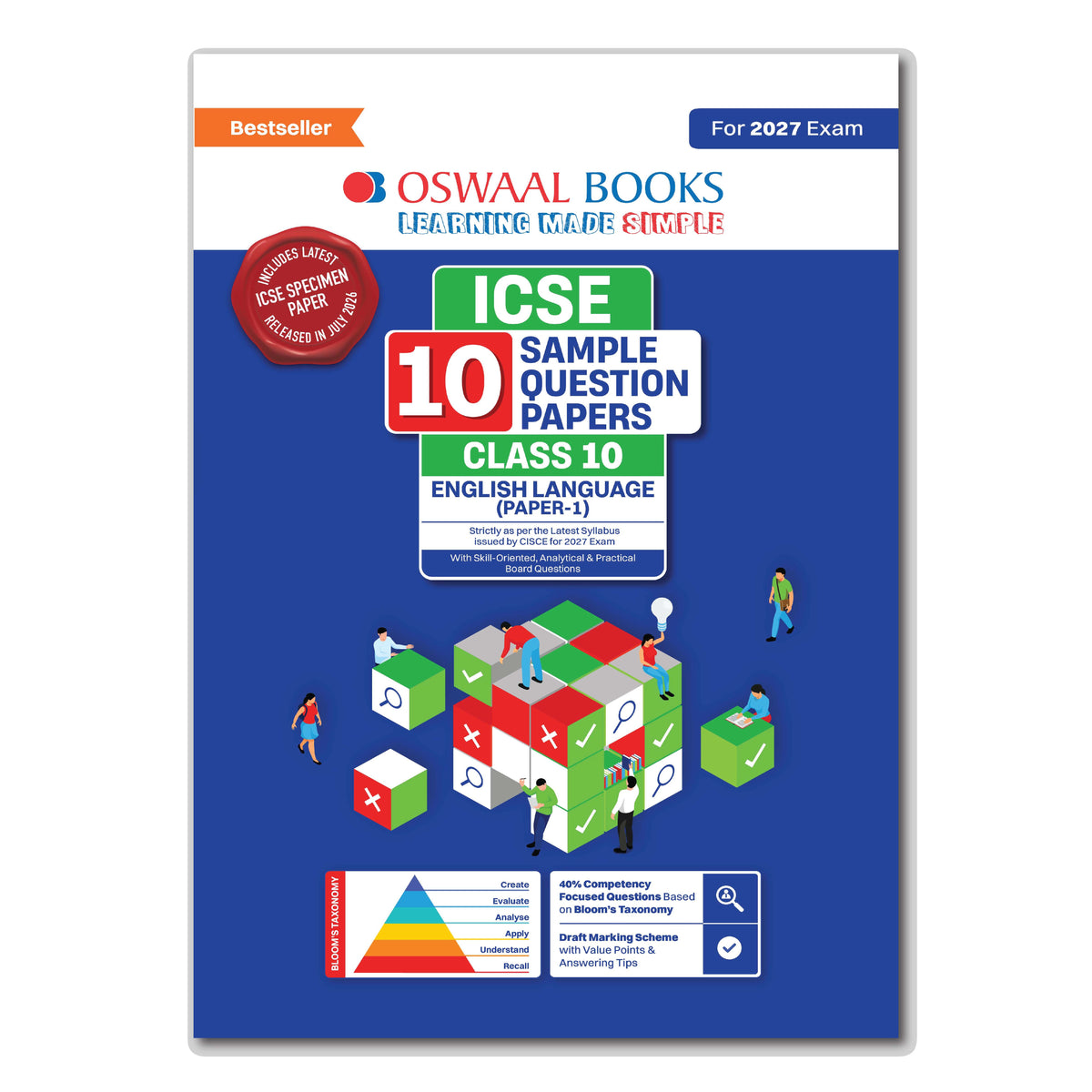 ICSE | 10 Sample Question Papers | Class 10 | English Paper-1 (Language) (For 2027 Exam) | Includes – Board Paper 2026 & Specimen 2027 | With On Tips Notes, Mind Maps & Oswaal AI
