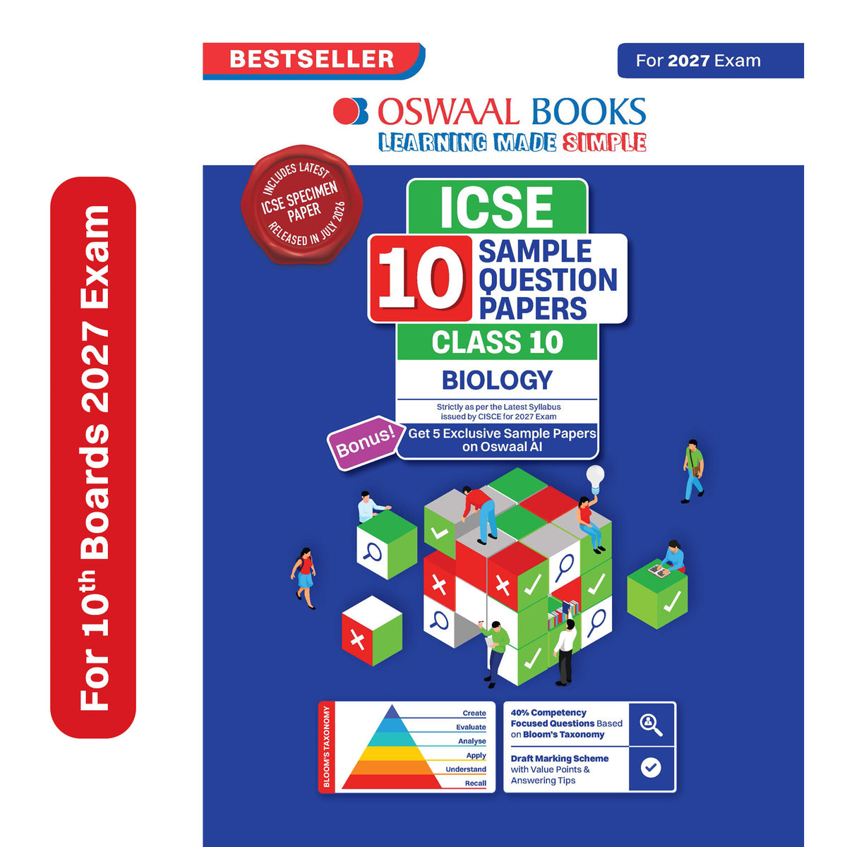 Oswaal ICSE | 10 Sample Question Papers | Class 10 | Biology (For 2027 Exam) | Includes – Board Paper 2026 & Specimen 2027 | With On Tips Notes, Mind Maps & Oswaal AI