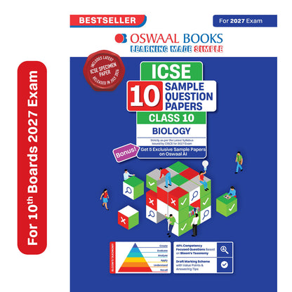 Oswaal ICSE | 10 Sample Question Papers | Class 10 | Biology (For 2027 Exam) | Includes – Board Paper 2026 & Specimen 2027 | With On Tips Notes, Mind Maps & Oswaal AI