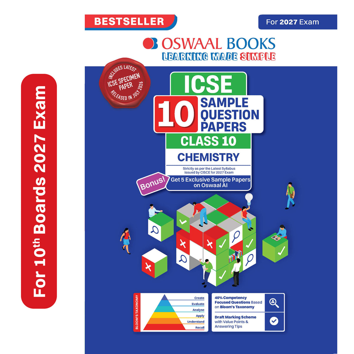 Oswaal ICSE | 10 Sample Question Papers | Class 10 | Chemistry (For 2027 Exam) | Includes – Board Paper 2026 & Specimen 2027 | With On Tips Notes, Mind Maps & Oswaal AI