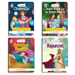 Lil Legends Fairy Tales Princess Classics Set of 4 Story Books for Kids Age 2-5 Years - Cinderella, Snow White and the Seven Dwarfs, Sleeping Beauty and Rapunzel | Illustrated Bedtime Stories