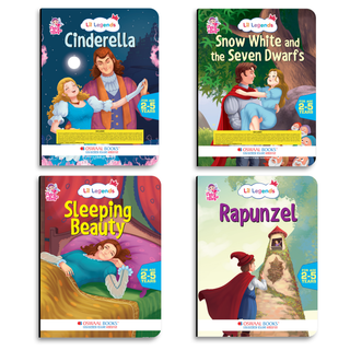 Lil Legends Fairy Tales Princess Classics Set of 4 Story Books for Kids Age 2-5 Years - Cinderella, Snow White and the Seven Dwarfs, Sleeping Beauty and Rapunzel | Illustrated Bedtime Stories