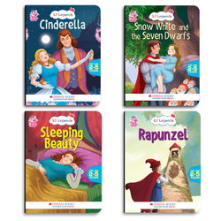 Lil Legends Fairy Tales Princess Classics Set of 4 Story Books for Kids Age 2-5 Years - Cinderella, Snow White and the Seven Dwarfs, Sleeping Beauty and Rapunzel | Illustrated Bedtime Stories