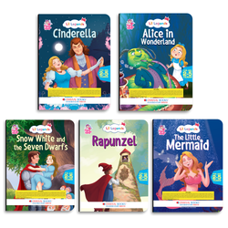 Lil Legends Fairy Tales for Kids | Set of 5 Books | Little Mermaid, Snow White, Rapunzel, Cinderella & Alice in Wonderland | Bed Time Story Books | Age 2-5 Years