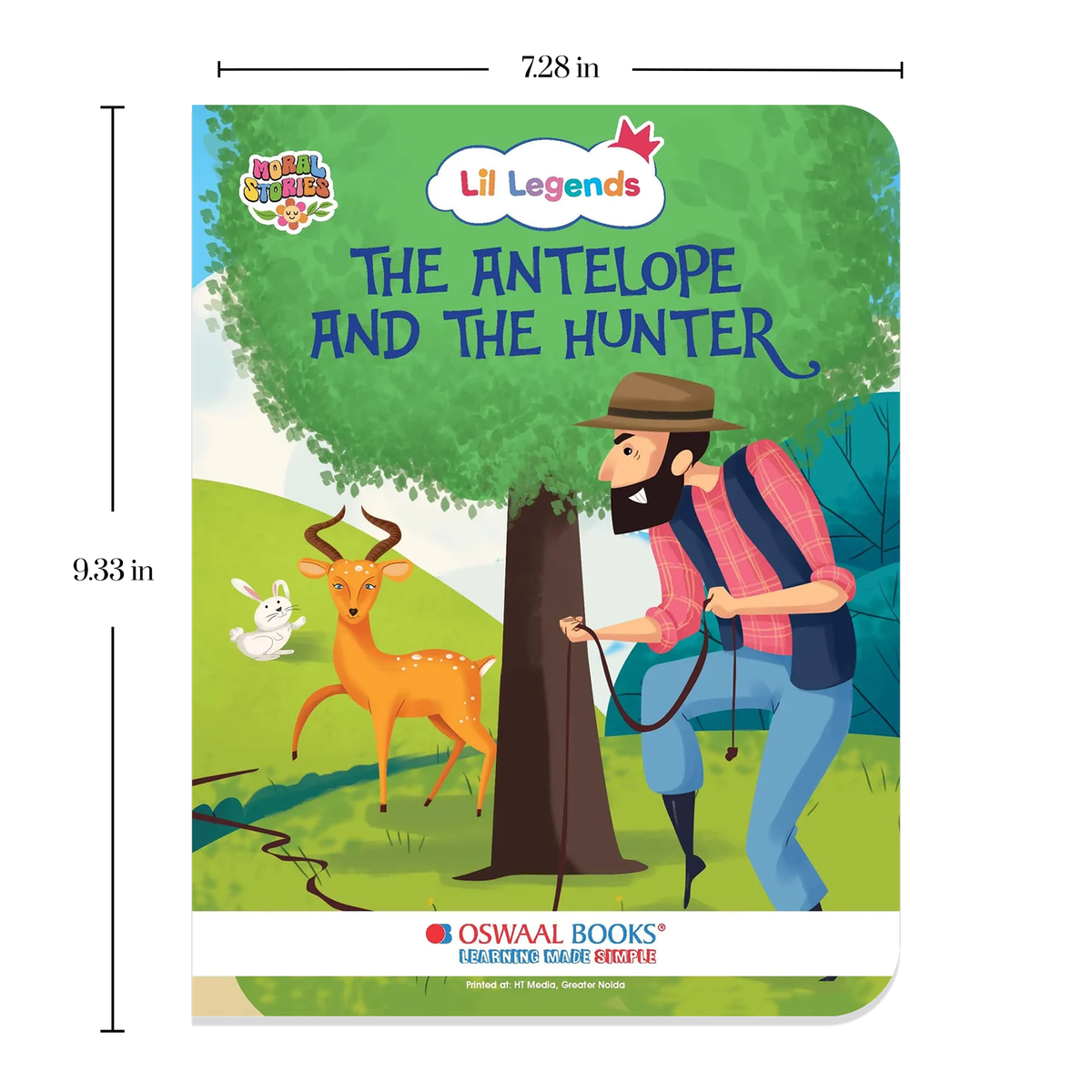 Lil Legends Moral Story Books - The Antelope and The Hunter | For Kids Age 2+ Years | Short English Bedtime Stories with Colourful Illustrations | Picture Book for Early Readers