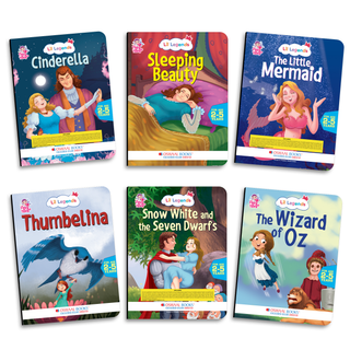 Lil Legends Fairy Tales for Kids | Set of 10 Books | Little Mermaid, Snow White, Rapunzel, Cinderella, Alice, Thumbelina, Wizard of Oz, Thumblina, Princess & the Pea & more | Age 2-5 Years