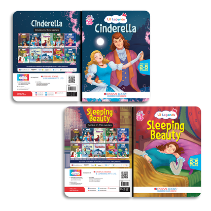 Lil Legends Fairy Tales Princess Classics Set of 4 Story Books for Kids Age 2-5 Years - Cinderella, Snow White and the Seven Dwarfs, Sleeping Beauty and Rapunzel | Illustrated Bedtime Stories