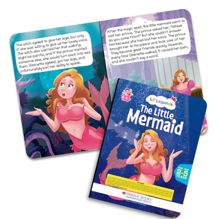 Lil Legends Fairy Tales for Kids | Set of 10 Books | Little Mermaid, Snow White, Rapunzel, Cinderella, Alice, Thumbelina, Wizard of Oz, Thumblina, Princess & the Pea & more | Age 2-5 Years