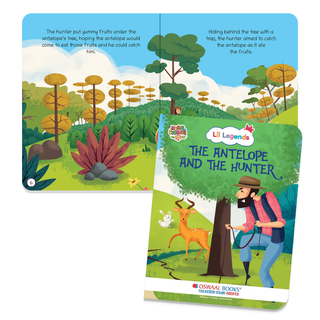 Lil Legends Moral Story Books - The Antelope and The Hunter | For Kids Age 2+ Years | Short English Bedtime Stories with Colourful Illustrations | Picture Book for Early Readers