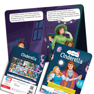 Lil Legends Set of 10 Fairy Tales Gift Box Set for Kids | Cinderella, Snow White, Thumbelina, Little Red Riding Hood and More | Bedtime Picture Stories | Age 2+