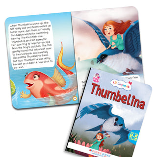 Lil Legends Fairy Tales Favourites Set of 4 Story Books for Kids Age 2-5 Years - Beauty and the Beast, Little Mermaid, The Princess and the Pea and Thumbelina | Illustrated Bedtime Stories