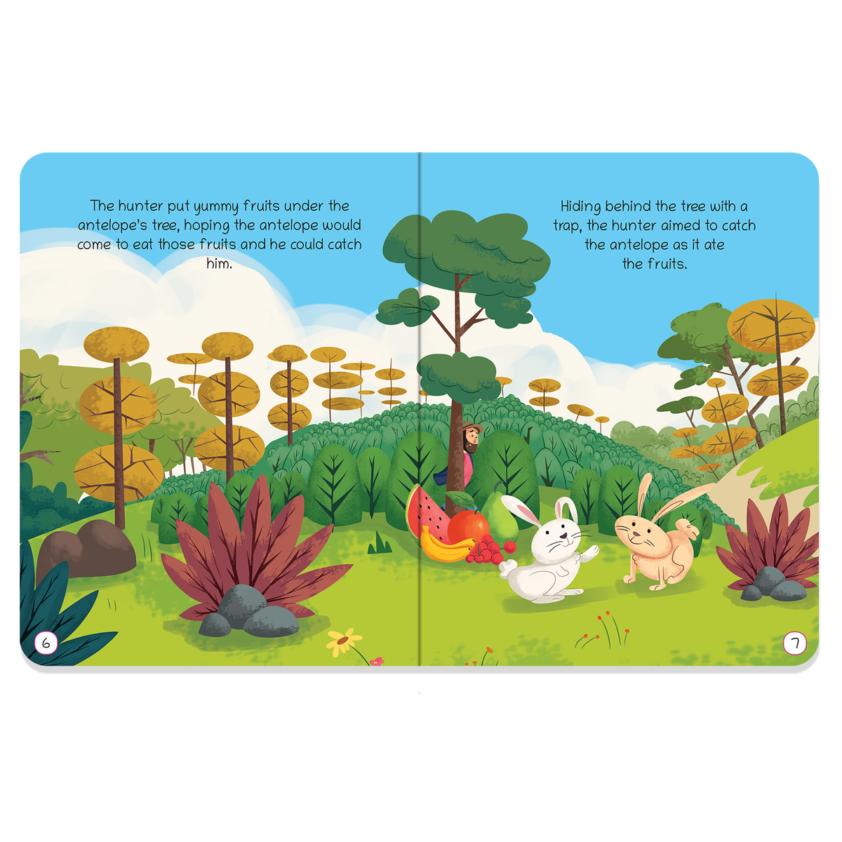 Lil Legends Moral Story Books - The Antelope and The Hunter | For Kids Age 2+ Years | Short English Bedtime Stories with Colourful Illustrations | Picture Book for Early Readers