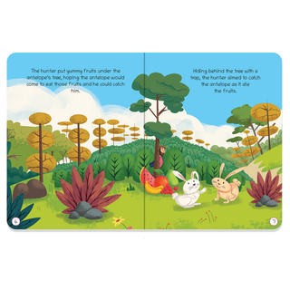Lil Legends Moral Story Books - The Antelope and The Hunter | For Kids Age 2+ Years | Short English Bedtime Stories with Colourful Illustrations | Picture Book for Early Readers