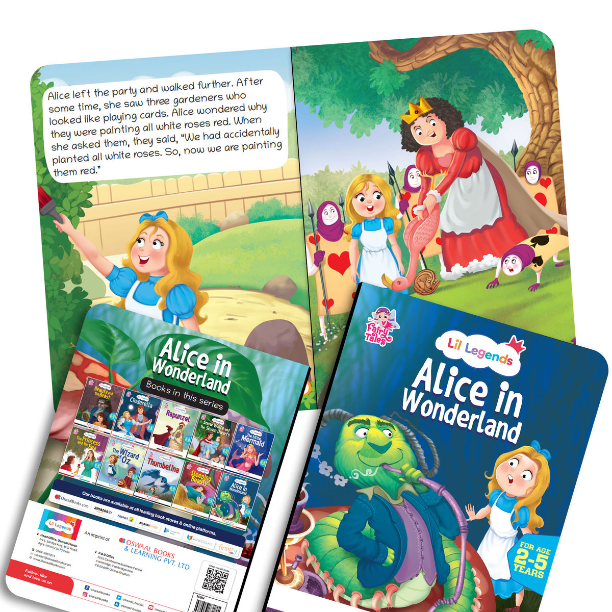 Oswaal Lil Legends Fairy Tales for Kids | Set of 5 Books | Little Mermaid, Snow White, Rapunzel, Cinderella & Alice in Wonderland | Bed Time Story Books | Age 2-5 Years