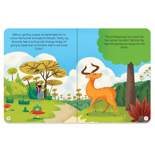 Lil Legends Moral Story Books - The Antelope and The Hunter | For Kids Age 2+ Years | Short English Bedtime Stories with Colourful Illustrations | Picture Book for Early Readers