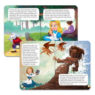 Lil Legends Fairy Tales Magical Classics Set of 2 Story Books for Kids Age 2-5 Years - Alice in Wonderland & Wizard of Oz | Illustrated Bedtime Stories for Imagination and Vocabulary