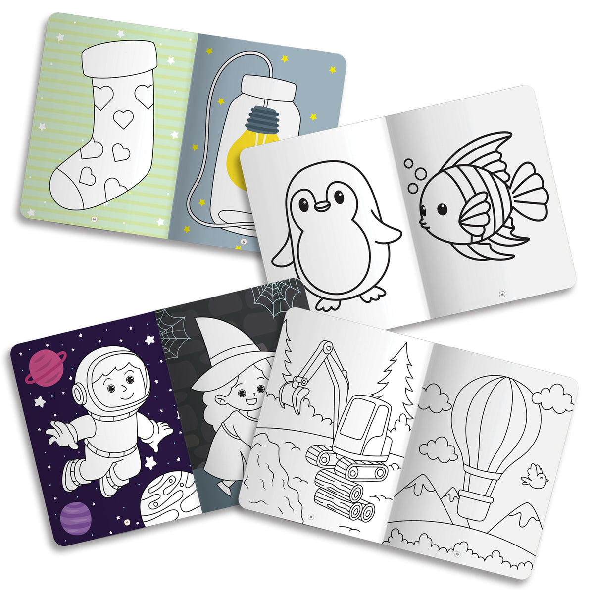 Lil Legends Books Of Crayon Colouring Vol 1-4 Set of 4 | Boosts Focus, Colour Recognition and Creativity | Fun Activity Books With Bold Outlines | For Nursery/LKG/UKG | Age 3+