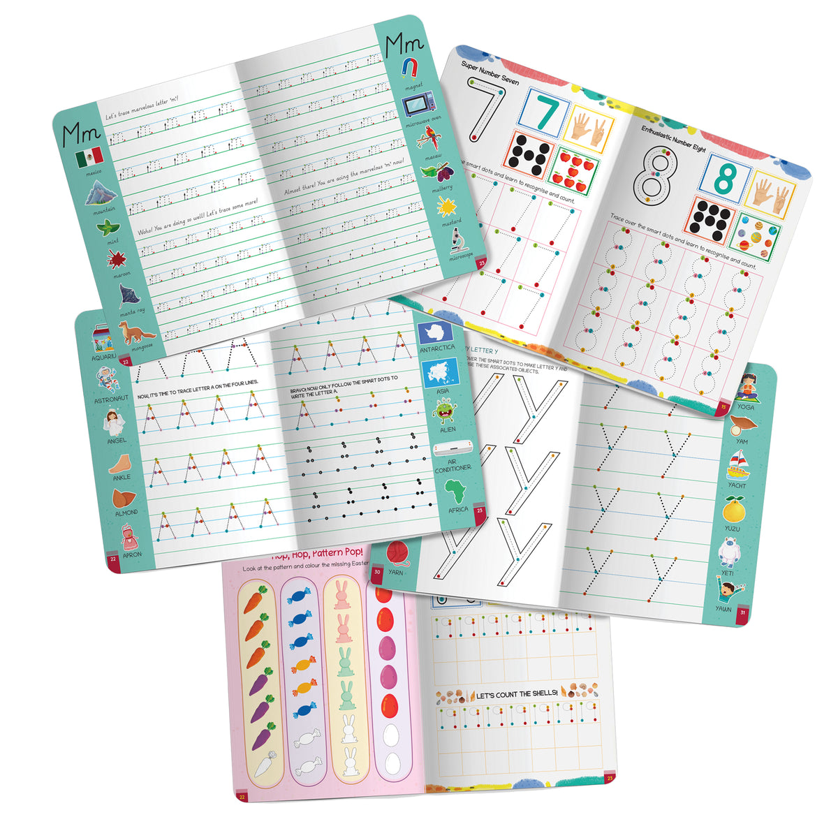 Lil Legends Complete Print Writing Pack | Set of 5 Books | Uppercase, Lowercase A-Z and Number Tracing 0-9 | India's First Pre-Writing Programme | Nursery/LKG/UKG | Age 2-6