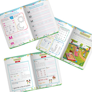 Lil Legends Incredible Phonics Level 1 Main Book Part 1, Part 2 and Sight Words Book | Set of 3 for Age 3-5 Years | Letter Sounds, High Frequency Words and Fun Activities | For Nursery/LKG/